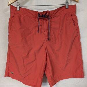 Lacoste Men's Bright Red Swim Trunks